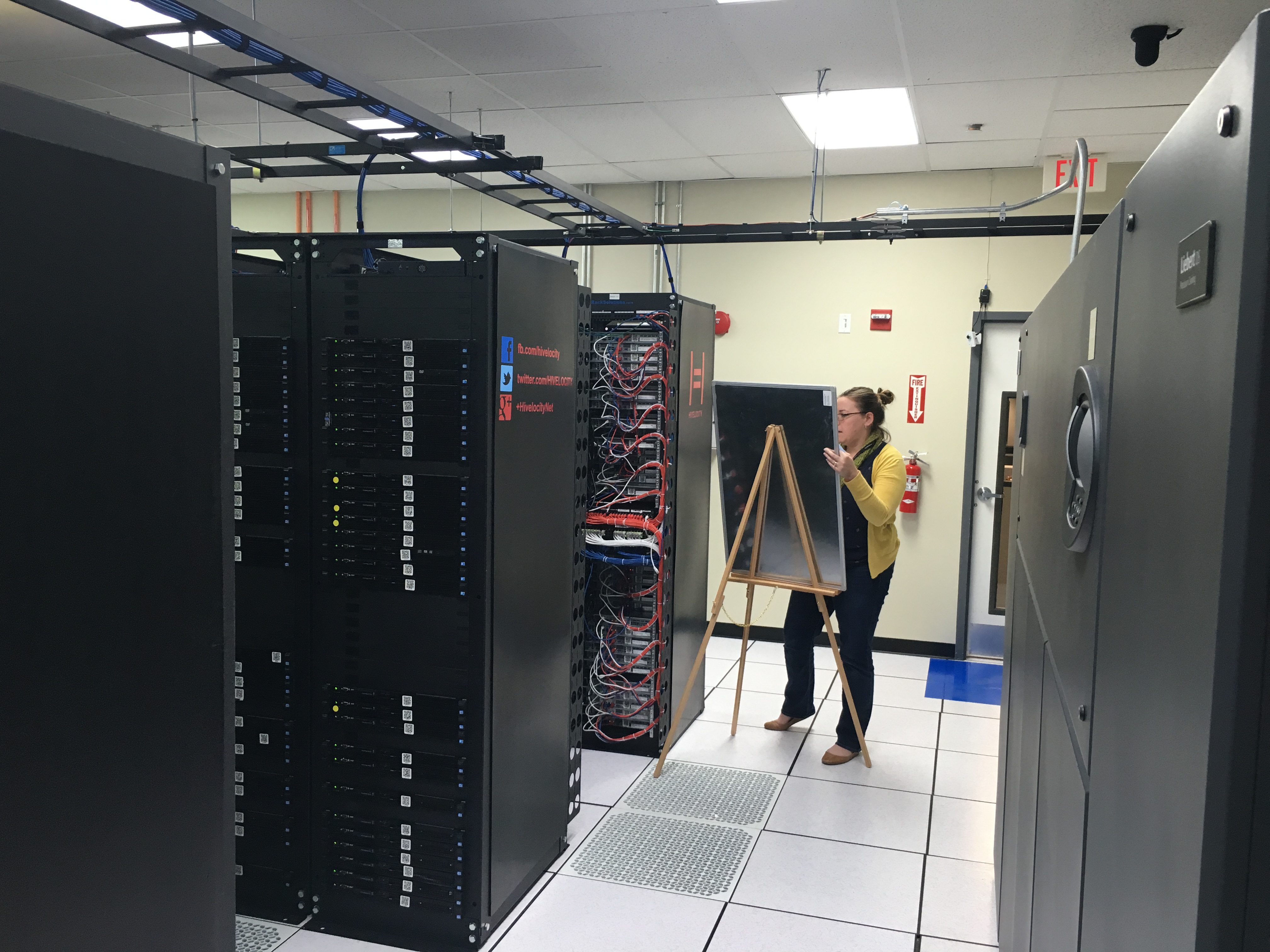 A picture of the inside of one of Hivelocity Hosting Data Centers.