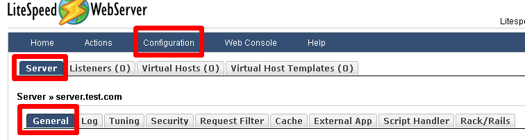 LiteSpeed Webserver Configuration Image 
