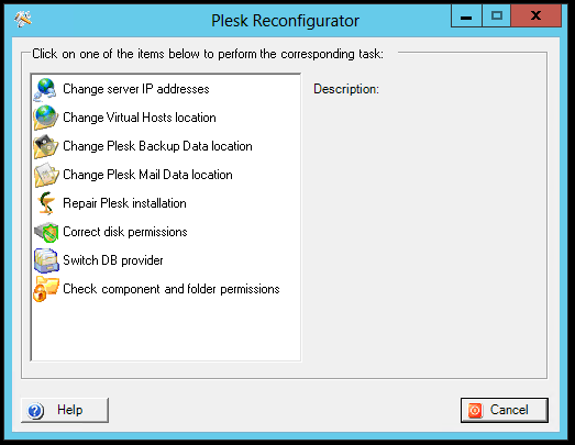 Plesk reconfiguration 