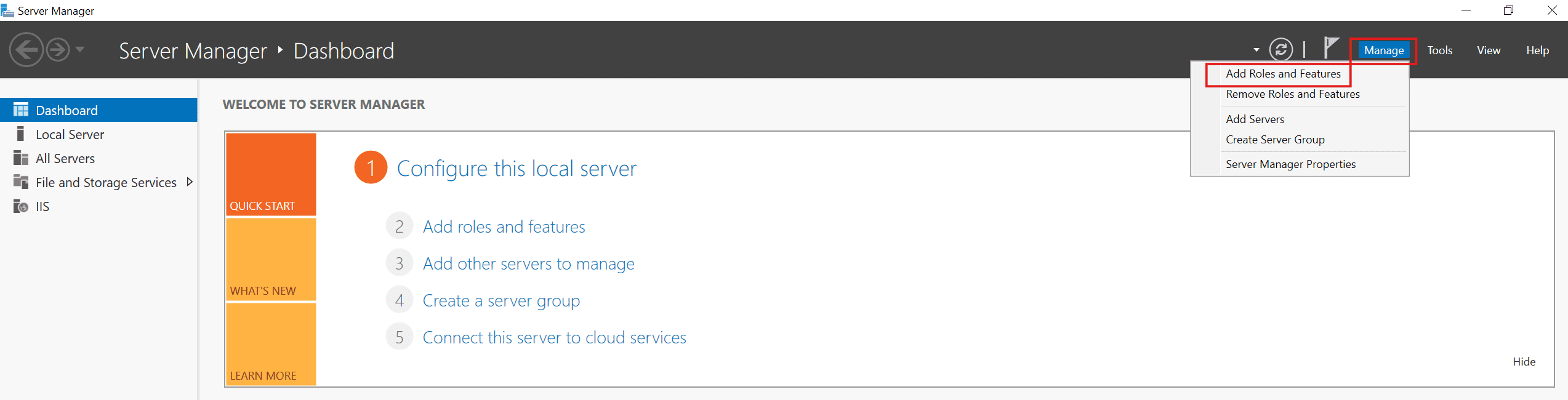 Adding Roles & Features