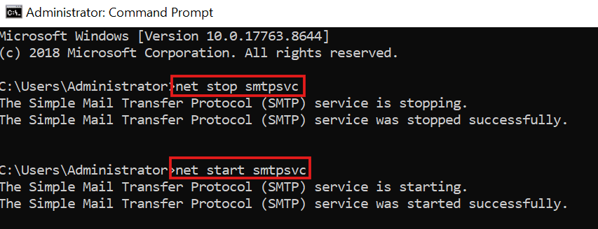Managing SMTP Via Command Prompt