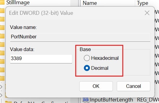 Editing the Entry Values