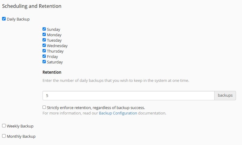 Scheduling and Retention Rules