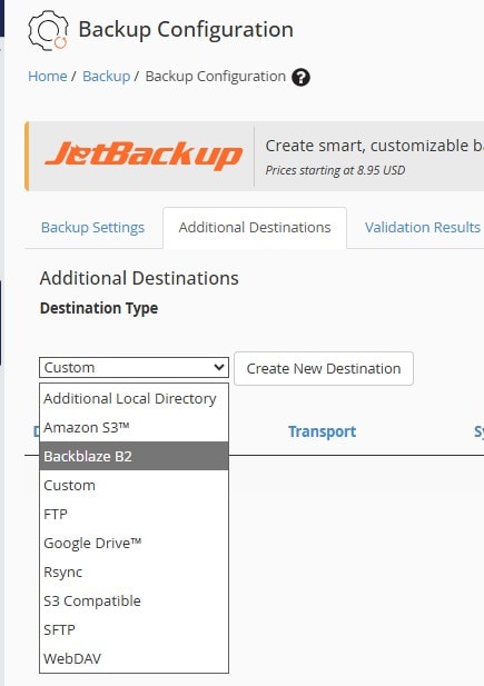 Destination Types
