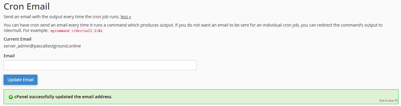 Cron Email Notification