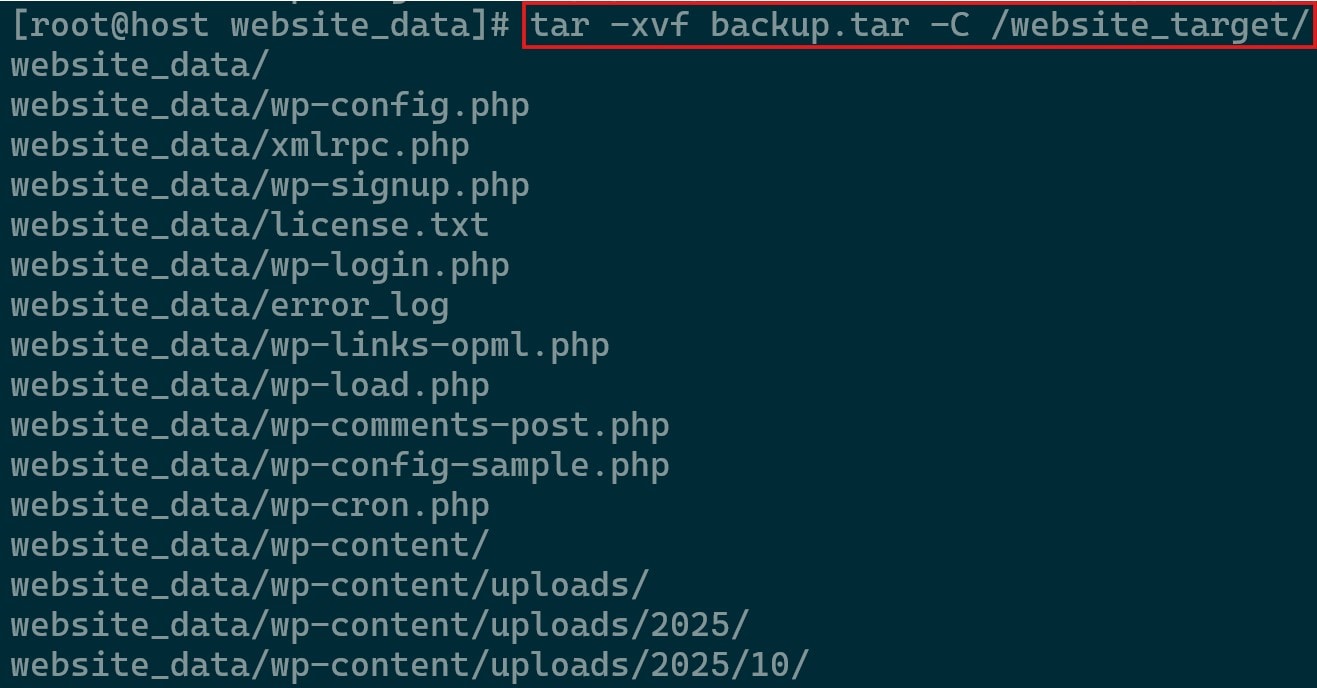 Extracting the Archive
