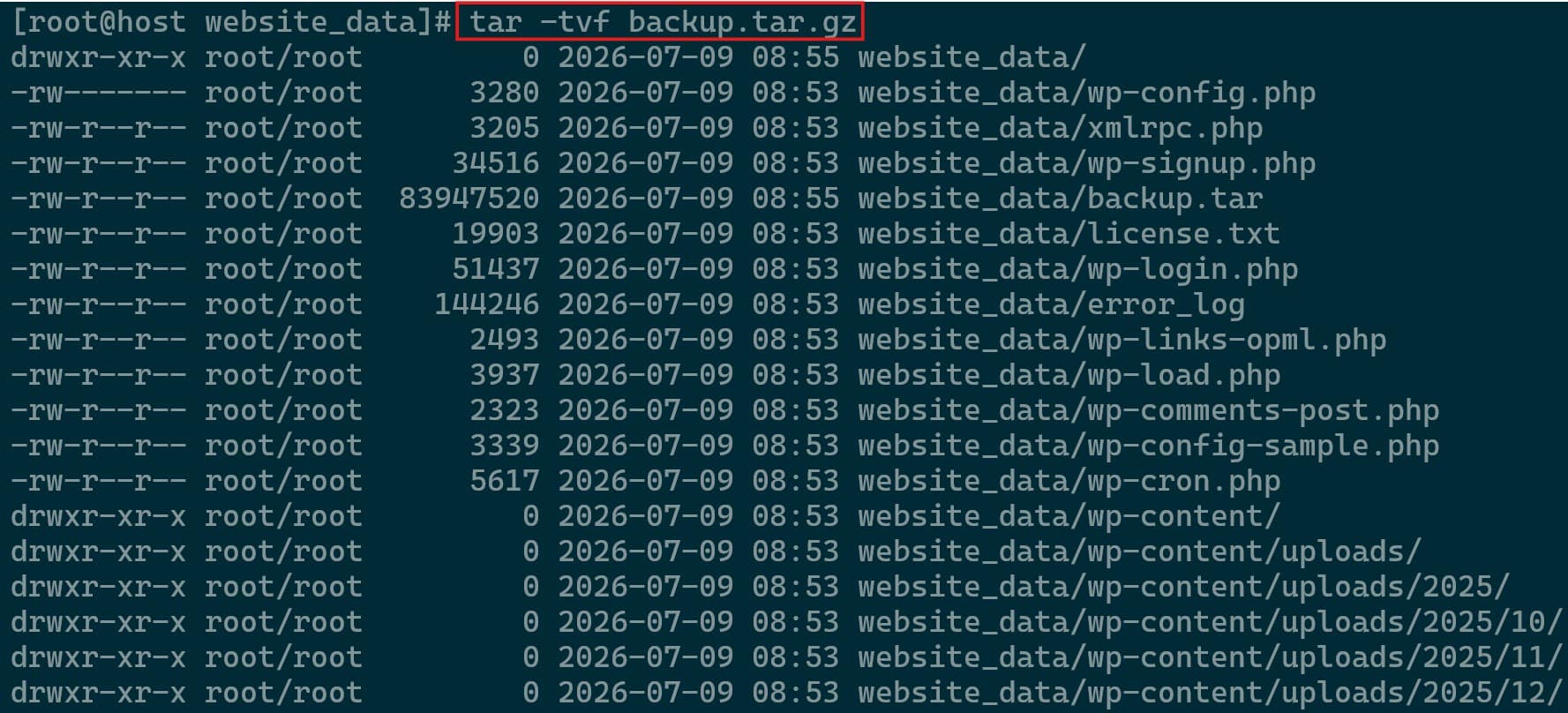 Viewing Content of Compressed tarball  Without Extraction