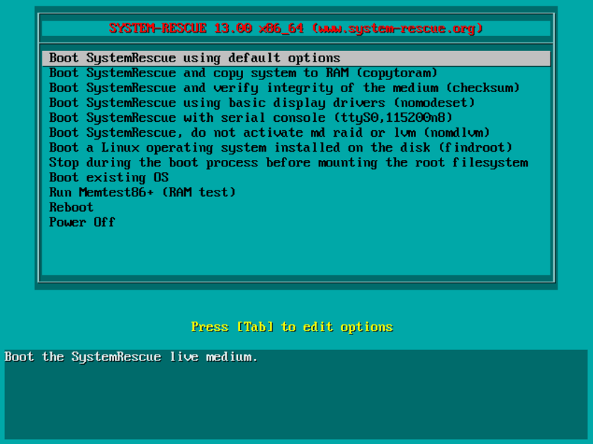 SystemRescue 