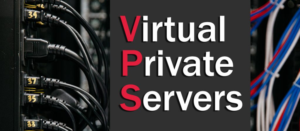 A series of cables with the words "Virtual Private Servers"