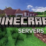 Pixelated landscape with floating Minecraft logo and the text "Minecraft Servers 101"