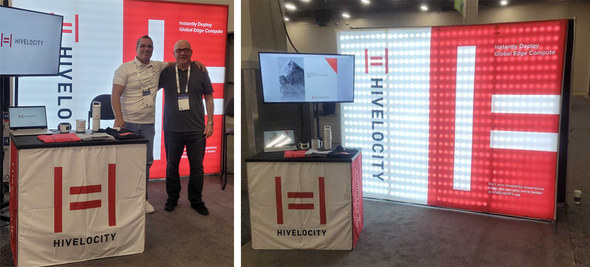Photos of Channel Partners Expo showing Rob and Brian by the Hivelocity booth