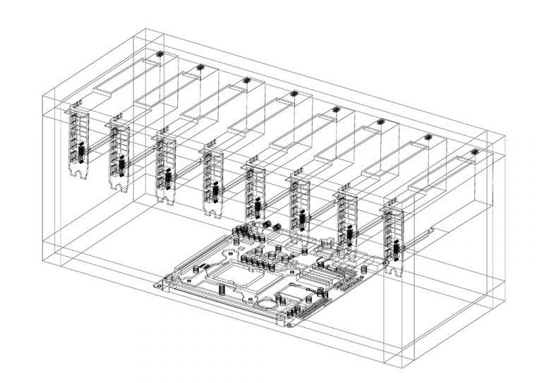 Architect blueprint of Server with GPUs