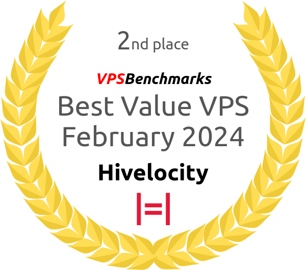 Badge VPSBenchmarks Best Value VPS February 2024
