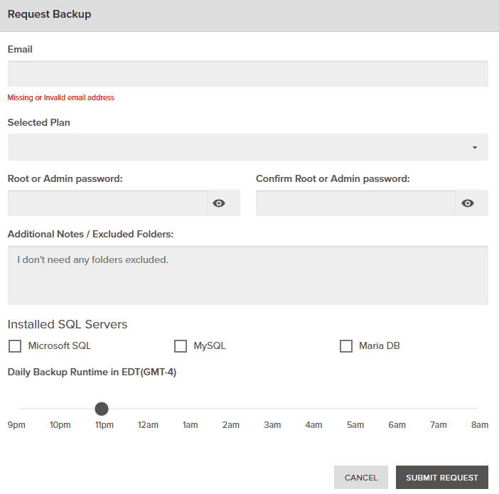 Rapid Restore Form
