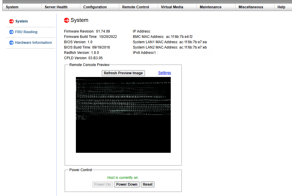 IPMI Main Landing Page