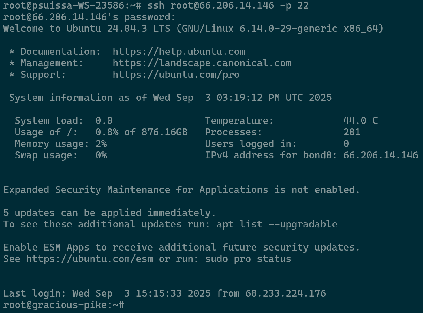 SSH Login