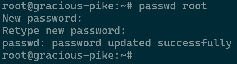 Root Password Change via SSH
