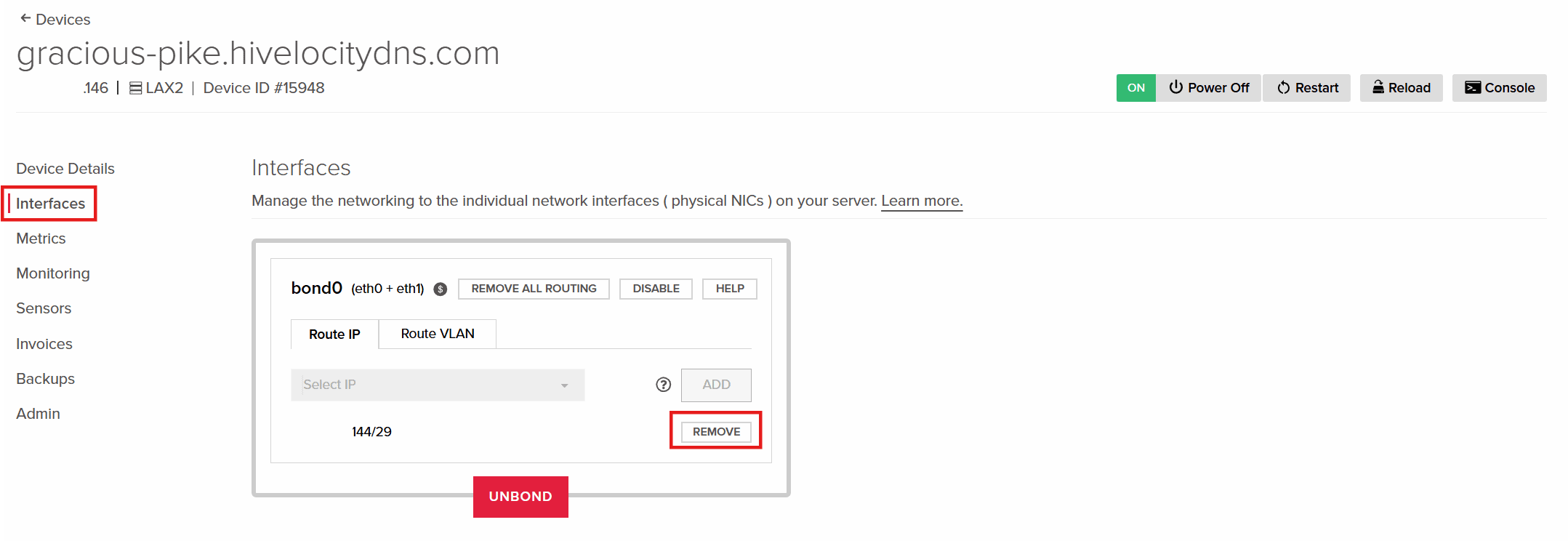 Removing a Subnet Routing Prior to Splitting