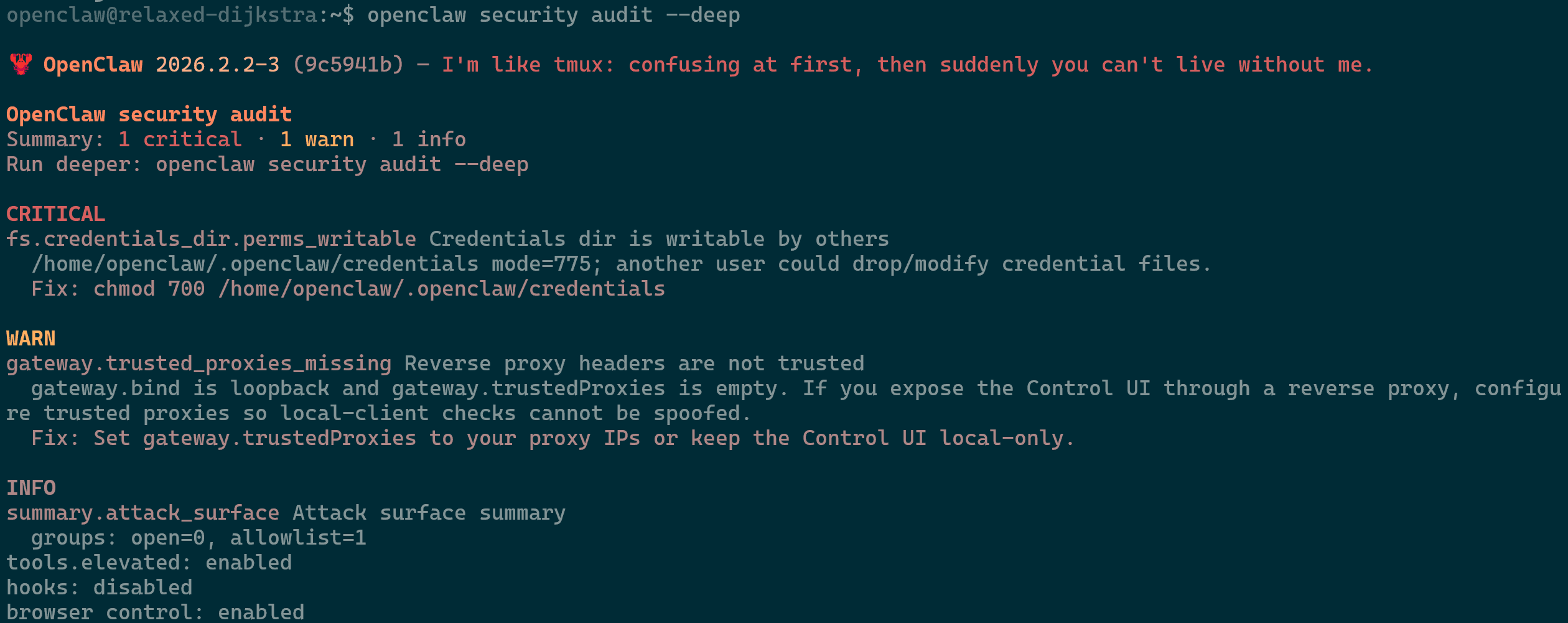 OpenClawp Deep Security Audit