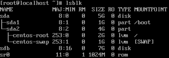Devices List Before LV Creation